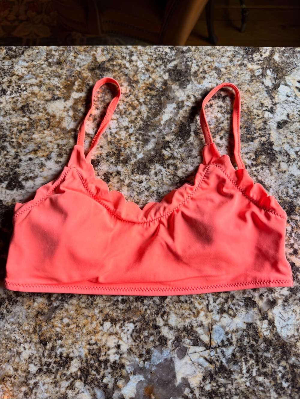 FREE with purchase of non-discounted item: Gabi Orange Scallop Edge Bikini, Sz S - Picture 3 of 16